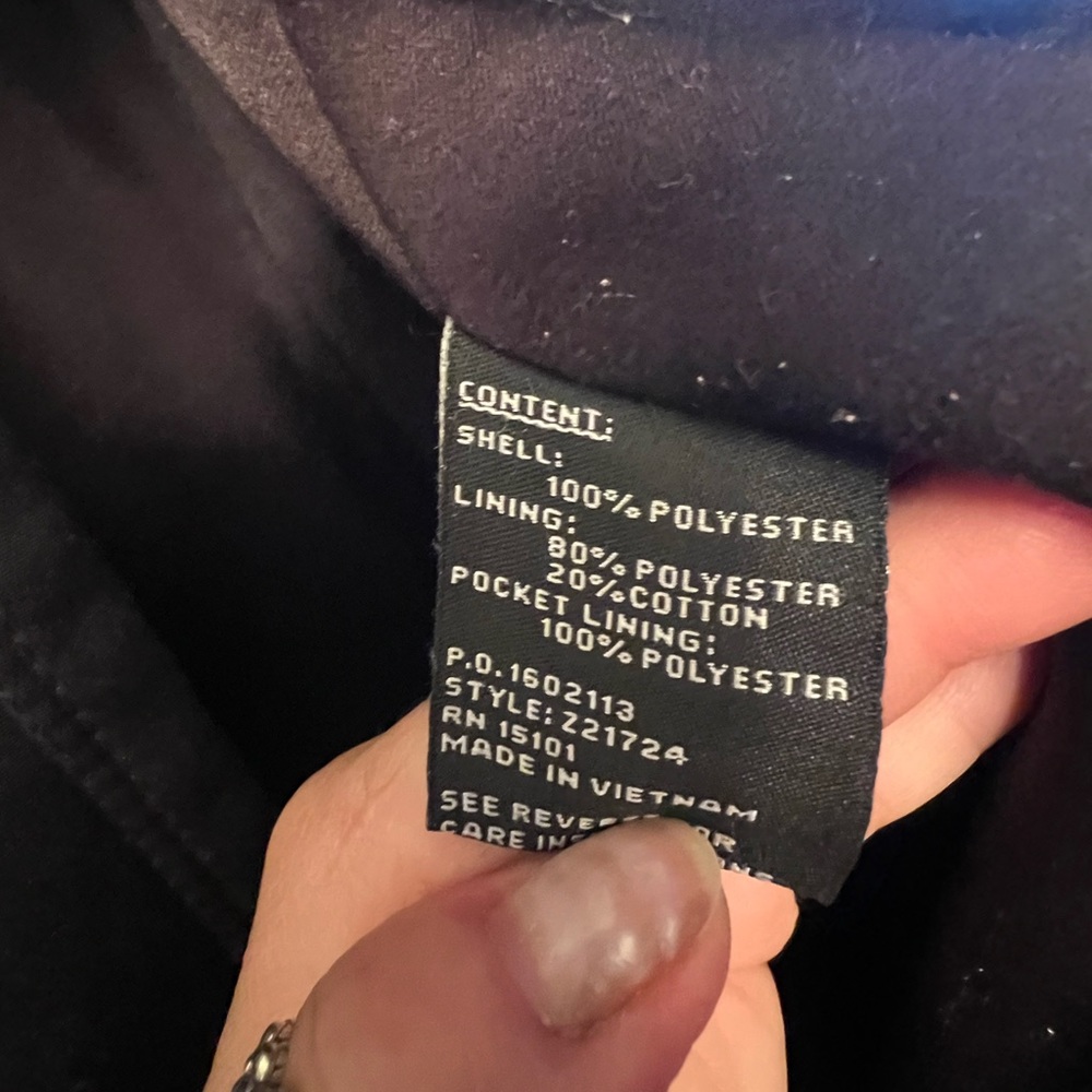 Jones New York women’s Lined Jacket with Detachable Hood rain coat Size L - Picture 4 of 8